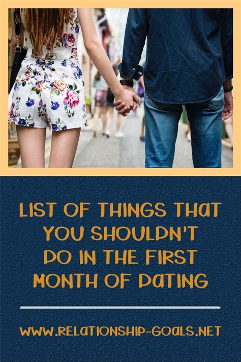 First month of dating rules